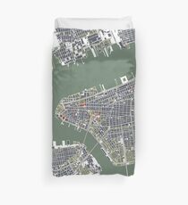 Funda nórdica New York city map engraving