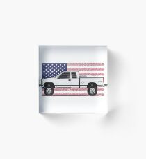 88-98 White USA 4x4 Acrylic Block