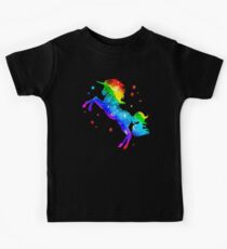 Regenbogen-Einhorn, Sterne, Galaxieart, Raum Kinder T-Shirt