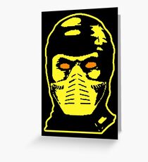 Scorpion Warhol Kombat Greeting Card