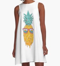 Ananas Sommer A-Linien Kleid