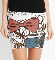 Hipster Photographer Owl Mini Skirt