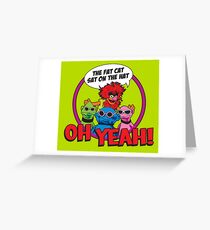 THE FAT CAT SAT ON THE HAT Greeting Card