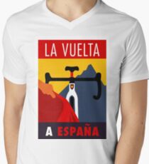 LA VUELTA: Vintage ESPANA Bicycle Racing Advertising Print Men's V-Neck T-Shirt