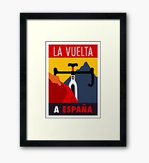 Lámina enmarcada LA VUELTA: Vintage ESPANA Bicycle Racing Publicidad Impresa