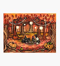 Autumn Tea Party Photographic Print