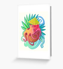 Octopus on the Beach Greeting Card