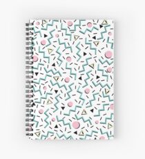 Back to the 80's eighties, funky memphis pattern design Spiral Notebook