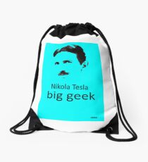 Nikola Tesla T-Shirts - Redbubble - nikola tesla facts l Redbubble Drawstring Bag