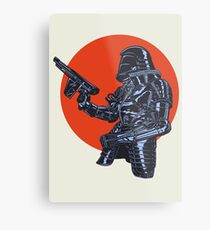 Retro Future Knight Metal Print