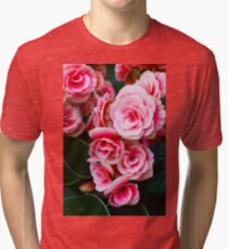 Gentle Blushing Roses Tri-blend T-Shirt