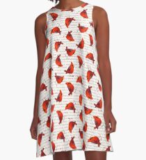 Masked Cardinalis A-Line Dress