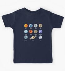 Camiseta para niños Planetas del sistema solar
