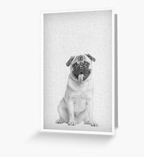 Mops 02 Grußkarte
