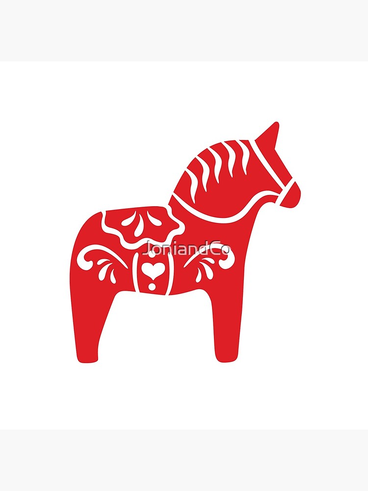 "Dala Horse" Clock by JoniandCo Redbubble