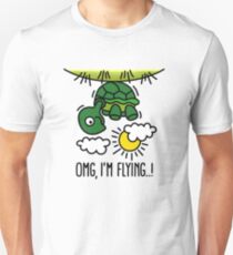 OMG, I'm flying! - Turtle Unisex T-Shirt