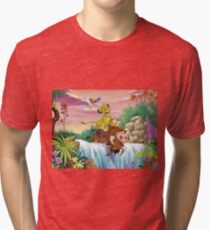 Camiseta de tejido mixto Sin preocupaciones