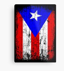 Lámina metálica Bandera vintage de Puerto Rico