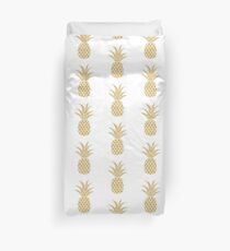 Gold Pineapple Duvet Cover