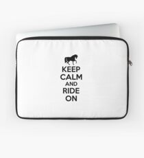 Keep calm and ride on Laptop Sleeve