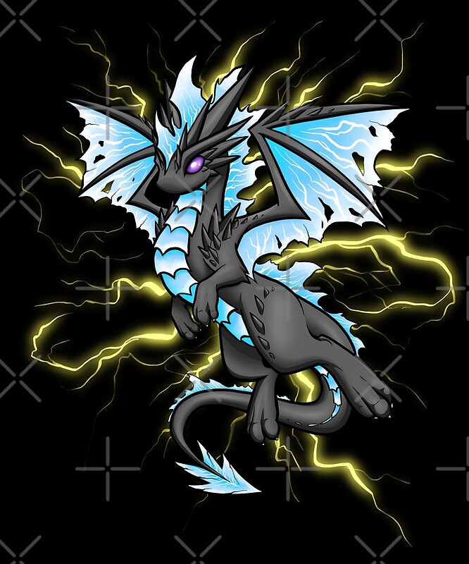 "Blue Lightning Dragon" Art Prints by Rebecca Golins | Redbubble