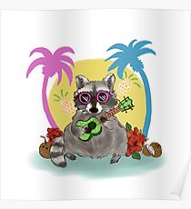 Tropischer Waschbär Poster