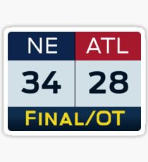 NE 34 ATL 28 Sticker