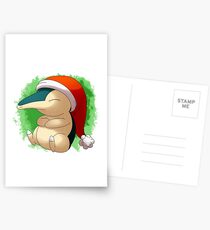 Pokemon Christmas Santa Cyndaquil Postcards