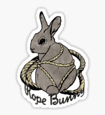 "Rope Bunny" Shibari Japanese Rope Bondage (Gray) Sticker