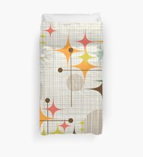 Eames Era Starbursts and Globes 3 (bkgrnd) Duvet Cover