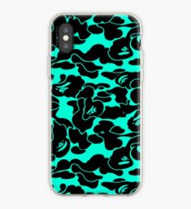 camo blue light iPhone Case