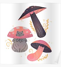 Meowshrooms Poster