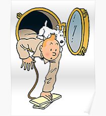 tintin searching Poster
