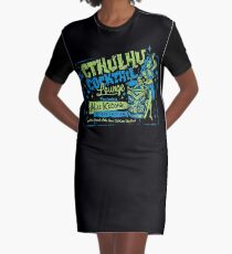 Cthulhu Cocktail Lounge Graphic T-Shirt Dress