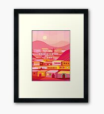 Pueblo at Dusk Framed Print