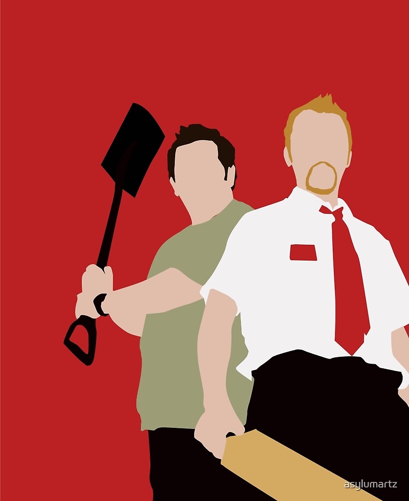 "shaun of the dead" by asylumartz Redbubble