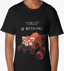 Red Panda - Lazy to do list Long T-Shirt