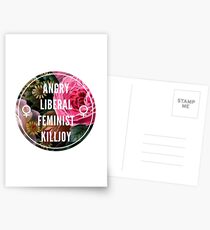 Angry Liberal Feminist Killjoy Postcards