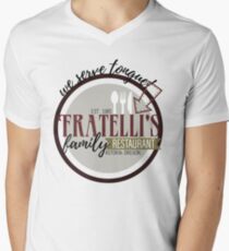 Fratellis Familienrestaurant T-Shirt mit V-Ausschnitt