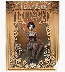 Die erstaunliche tätowierte Dame Poster