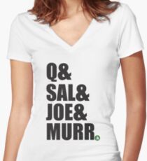 Q&Sal&Joe&Murr Women's Fitted V-Neck T-Shirt