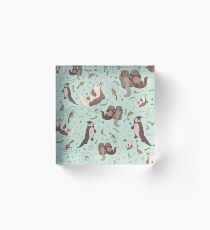 Sea Otters Acrylic Block