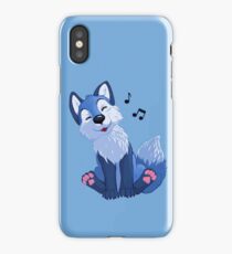 Blue singing, swinging foxy iPhone Case