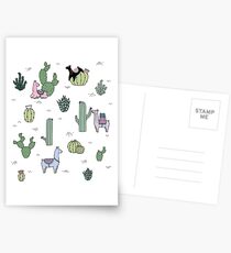 Cacti Llamas Postcards