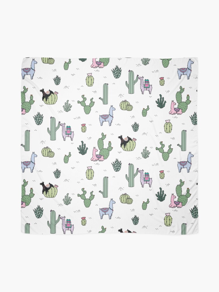 Alternate view of Cacti Llamas Scarf