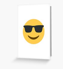 Sonnenbrille (cool) Emoji Smiley Face Grußkarte