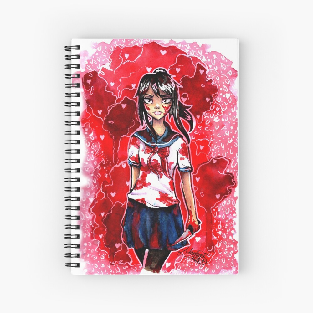 "Yandere Simulator Ayano" Spiral Notebook by SnowyMarriner Redbubble