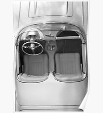 1960 Chevrolet Corvette -0421bw Poster