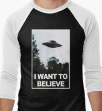 I want to believe // x files Men's Baseball ¾ T-Shirt