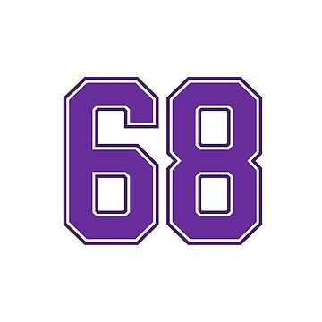 Sixty Purple Jersey Number Sports 60 | Sticker